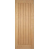 Top Mounted Stainless Steel Sliding Track & Door - Mexicano Oak Flush Door - Prefinished