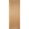 Top Mounted Stainless Steel Sliding Track & Door - Mexicano Oak Flush Door - Prefinished