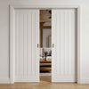 Mexicano Double Evokit Pocket Door - White Primed