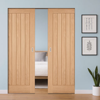 Image: Mexicano Oak Absolute Evokit Double Pocket Door