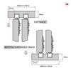 Four Sliding Minimal Wardrobe Doors & Frame Kit - V-Line® Grooved Flush Door V070 - Premium Primed - Six Colour Options