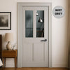 UK Made to Measure - Millgate Victorian 2L Interior Door - Clear Glass - Premium Primed - 7 Colour Options