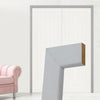 Made to Size Thruframe Interior Mist Grey Primed Door Lining Frame and Simple Architrave Set - Suits Double Doors