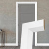 Made to Size Single Interior White Primed MDF Frame and Modern Architrave Set - For 30 Minute Fire Doors