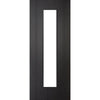 Monaco Black Internal Door- Clear Glass - Laminated