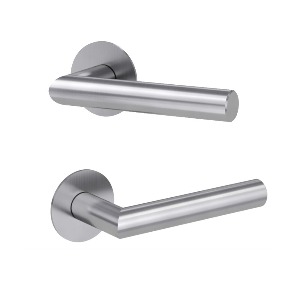 Monroe Door Lever Handle - Satin Stainless Steel – Direct Doors