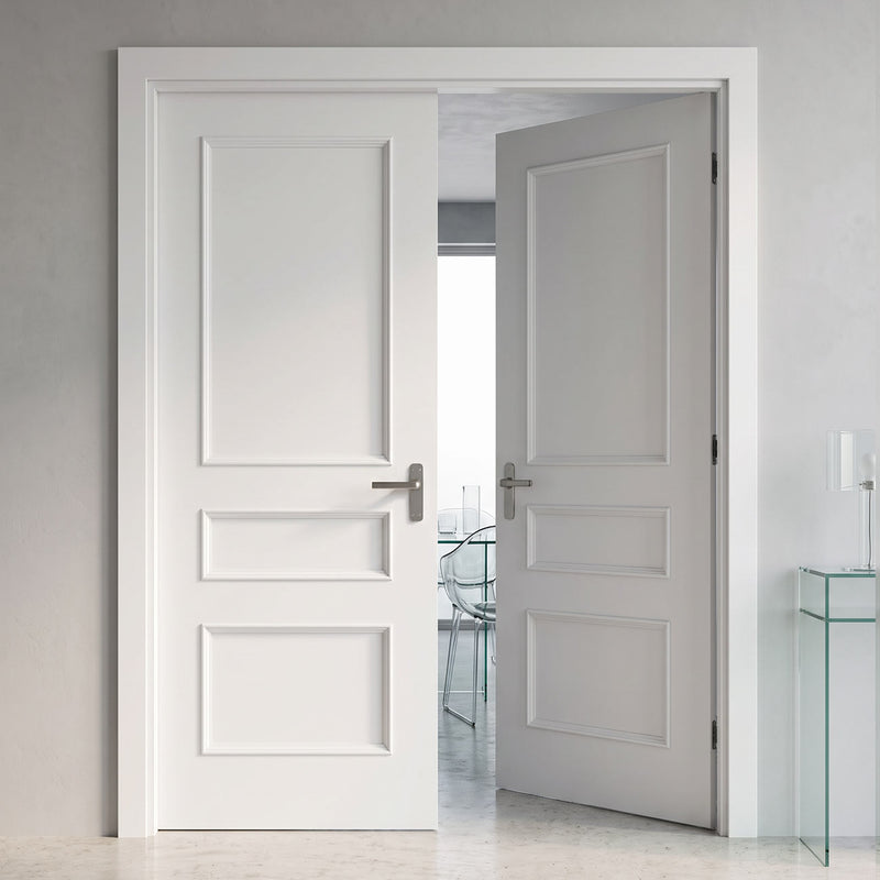 Toledo White Primed Panel Internal Door Pair