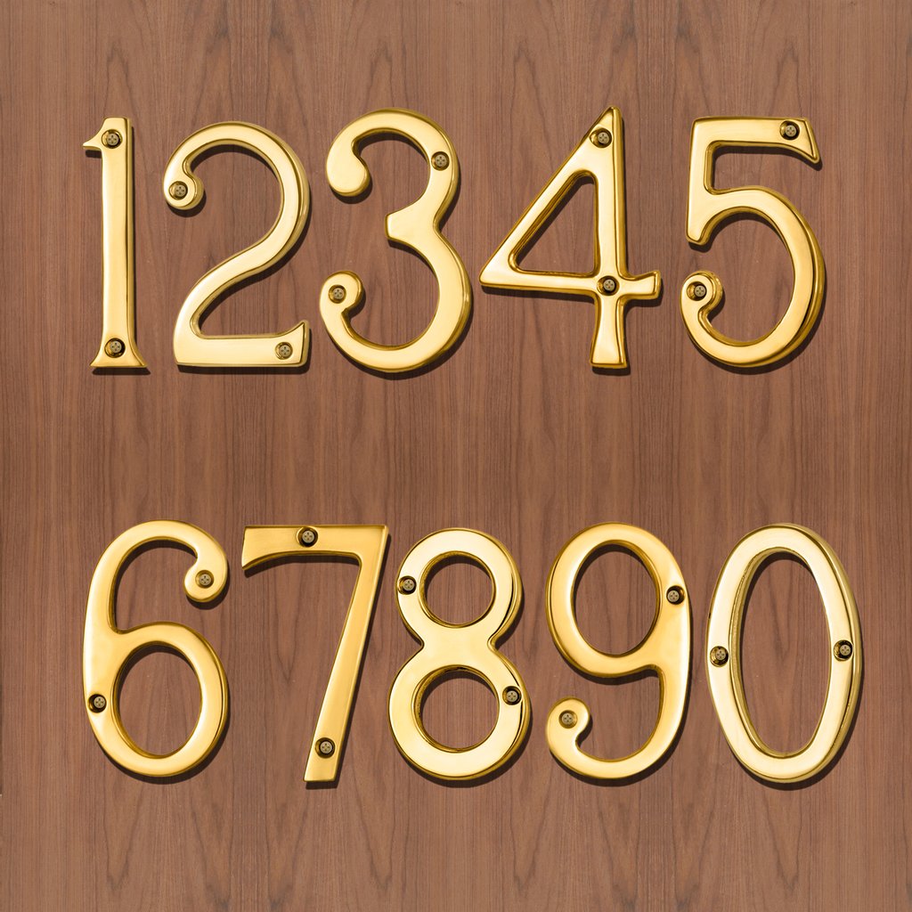 Brass Numerals - 76mm in Size