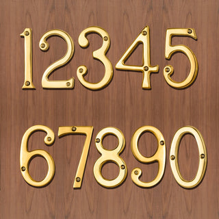 Image: Brass Numerals - 76mm in Size