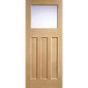 EasiKit Internal Door and Frame Kit - 1930's Oak Internal Door - Frosted Glass