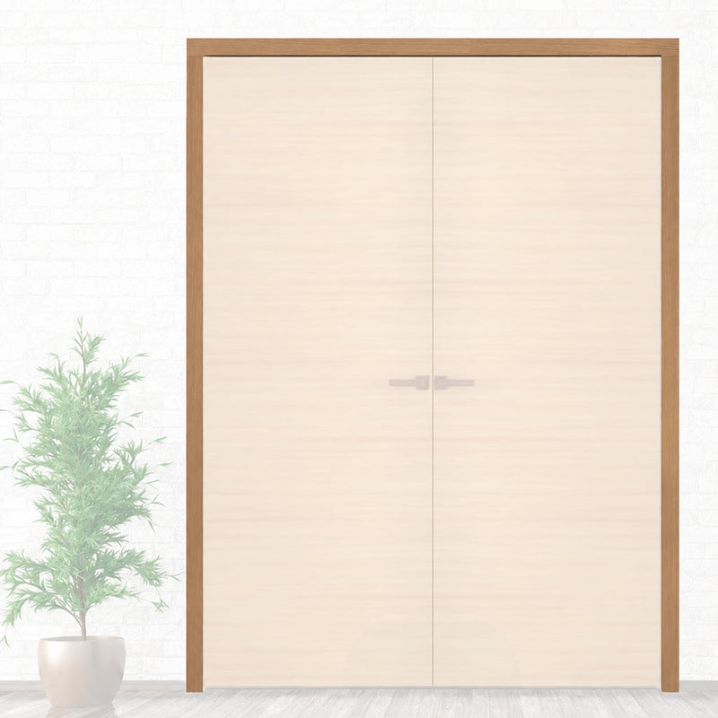 Thruframe Interior Oak Veneered Prefinished Door Lining Frame - Suits Standard Size Double Doors