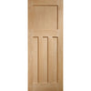 Premium Single Sliding Door & Wall Track - DX 1930'S Oak Panel Door - Prefinished