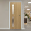 Made to Order Fire Internal Door - Flush American White Oak Veneer - 30 Minute Fire Rated - Clear Glass - 07 - Prefinished