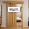 Bespoke Thruslide Surface Idaho Oak 3P Door - Sliding Door and Track Kit - Prefinished