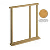 Copenhagen Exterior Oak Front Door and Frame Set - Frosted Double Glazing - One Side Screen