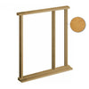 Norfolk Flush Exterior Oak Front Door and Frame Set - Frosted Double Glazing - One Side Screen