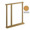 Copenhagen Exterior Oak Front Door and Frame Set - Frosted Double Glazing - One Side Screen