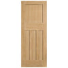Value Single Evokit Pocket Door - 1930's Oak Shaker Internal - Unfinished
