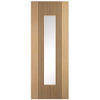 Sydney Oak Internal Door - Clear Glass - Prefinished