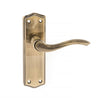 Warwick Old English Lever on Backplate - Latch - Antique Brass