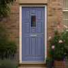 York Meranti Hardwood Wooden Front Door - Reeded Double Glazing - Colour Options