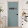 Orkney 1 Pane 2 Panel Solid Wood Internal Door UK Made DD6403G Clear Glass - Eco-Urban - Colour Options
