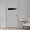 Orkney 1 Pane 2 Panel Solid Wood Internal Door UK Made DD6403G Clear Glass - Eco-Urban - Colour Options
