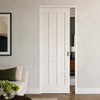 Coventry Style Panel Single Evokit Pocket Door - White Primed