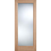 External Shaker 1L Oak Door - Clear Double Glazing - Colour Options