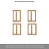 Room Divider - Pattern 10 Oak Clear Glass Unfinished Door with Single Side