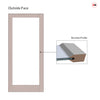 Made to Measure Exterior Full Pane Front Door - 45mm Thick - Seven Colour Options - Double Glazing