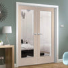 Prefinished Pattern 10 Door Pair - Clear Glass - Choose Your Colour