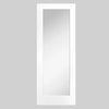 Top Mounted Black Sliding Track & Door - Pattern 10 Style Internal Door - White Primed - Clear Glass