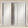 Minimalist Wardrobe Door & Frame Kit - Three Pattern 10 Style 1 Panel Doors - White Primed