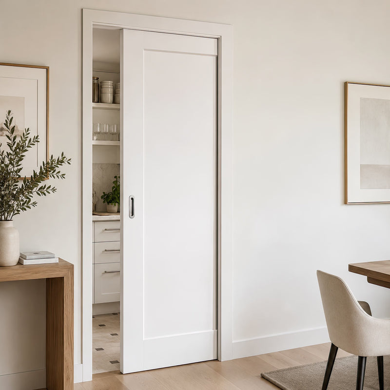 Pattern 10 Style Panel Single Evokit Pocket Door - White Primed