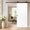 Top Mounted Black Sliding Track & Door - Pattern 10 Style Panel Internal Door - White Primed
