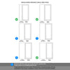 ThruEasi White Room Divider - Pattern 10 Clear Glass Primed Door with Full Glass Side