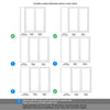 ThruEasi White Room Divider - Pattern 10 Clear Glass Primed Door Pair with Full Glass Side