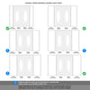 ThruEasi White Room Divider - Pesaro Clear Glass Primed Door Pair with Full Glass Sides