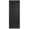 Sirius Tubular Stainless Steel Sliding Track & Double Door - Industrial Plaza Black Panel Internal Door - Prefinished
