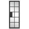 Top Mounted Black Sliding Track & Double Door - Industrial Plaza Black Internal Door - Clear Glass - Prefinished