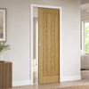 Ely Oak Single Evokit Pocket Door - Unfinished
