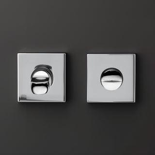 Image: Quantum Bathroom Square Thumb Turn - Polished Chrome