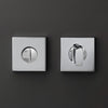 Quantum Bathroom Square Thumb Turn - Polished Chrome