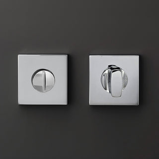 Image: Quantum Bathroom Square Thumb Turn - Polished Chrome