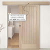 Single Sliding Door & Wall Track - Suffolk Oak Door - Prefinished