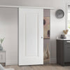 Premium Single Sliding Door & Wall Track - Eindhoven 1 Panel Door - White Primed