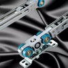 Single Sliding Door & Premium Wall Track - Eco-Urban® Arran 5 Pane Door DD6432SG Frosted Glass - 6 Colour Options