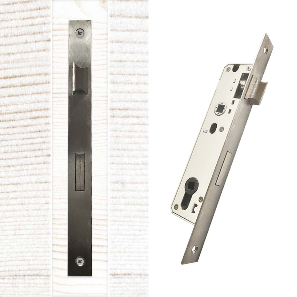 Slim Privacy Bathroom Lock - Satin Stainless Steel
