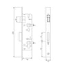 Slim Privacy Bathroom Lock - Matt Black